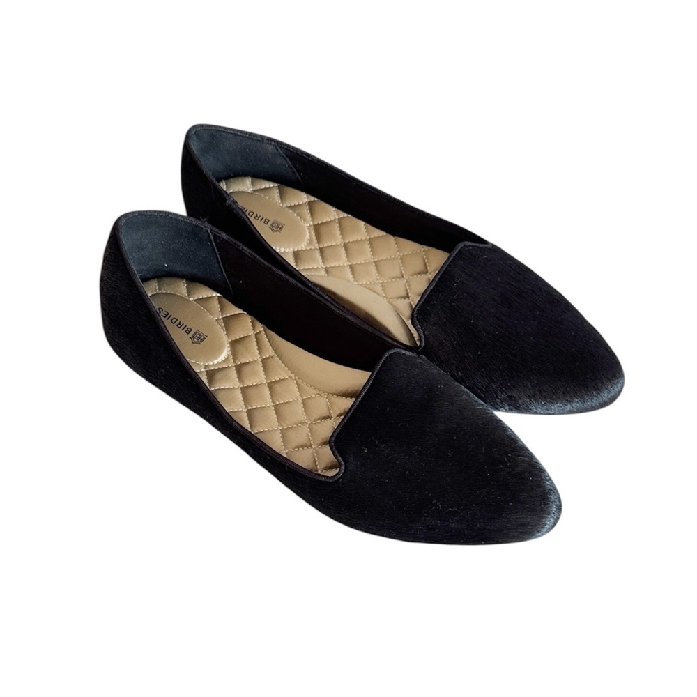 Birdies Blackbird Classic Black Calf Hair Slip-on Loafer Shoes size 11